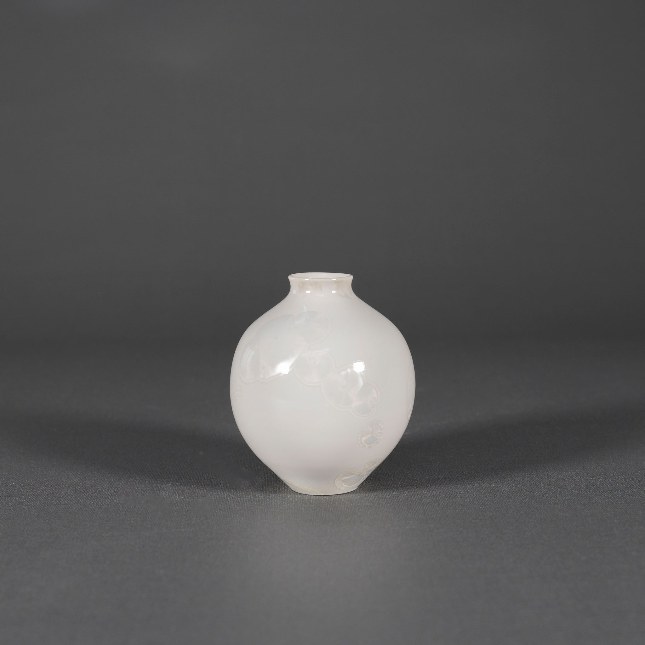 Miniature White Crystalline Vase
