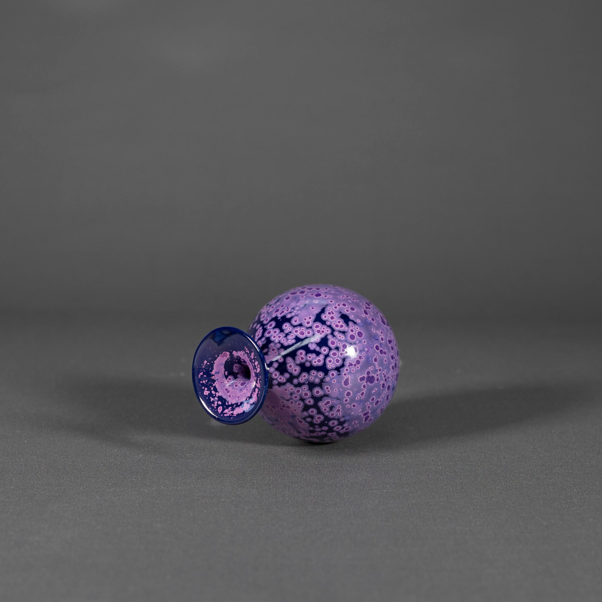 Miniature Cobalt Purple Crystalline Vase