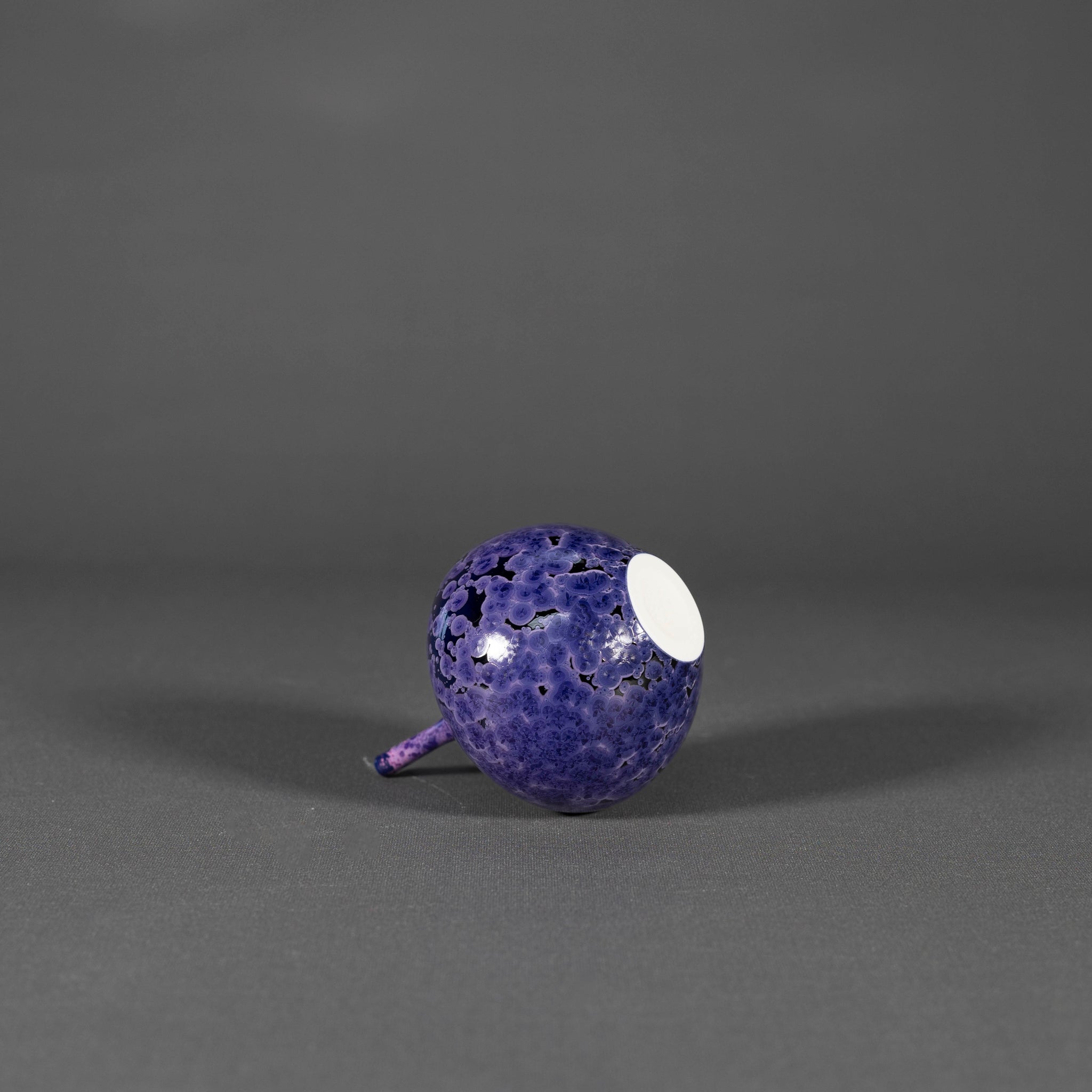 Miniature Cobalt Purple Crystalline Vase