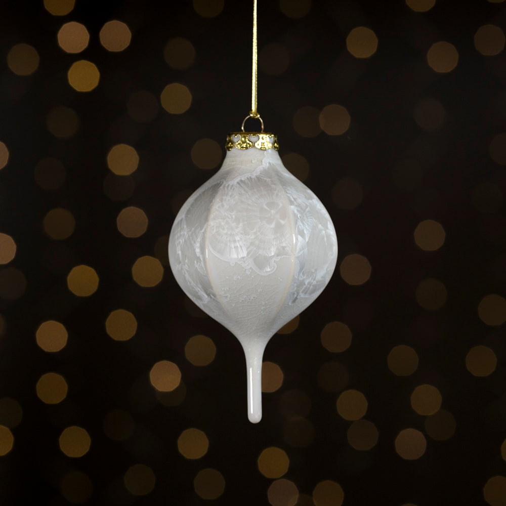 Ivory Crystalline Ornament