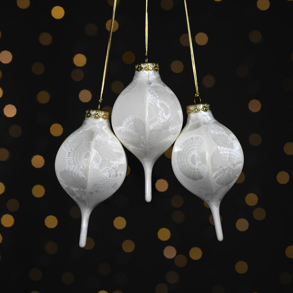 Ivory Crystalline Ornament