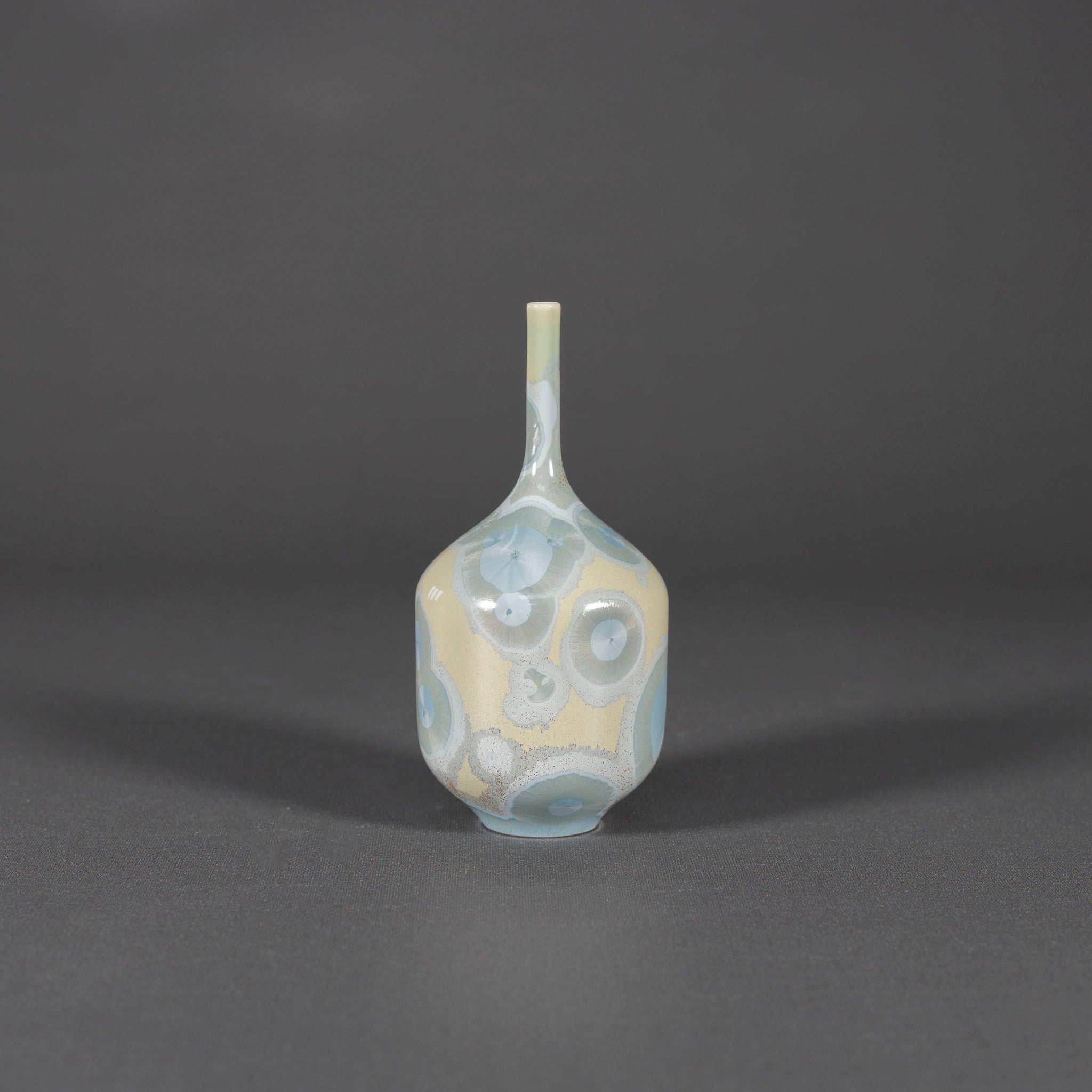 Miniature Mint Green Crystalline Vase