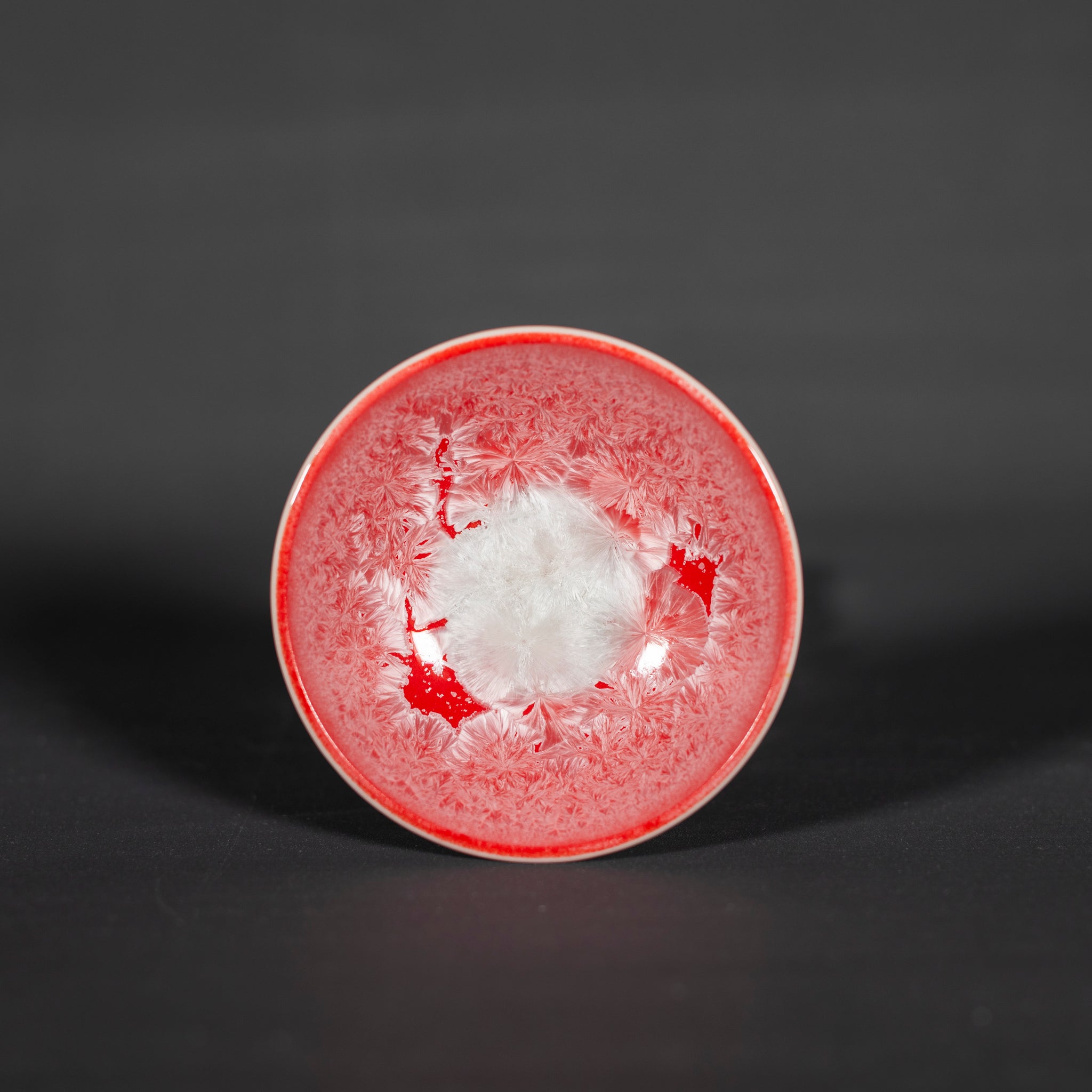 Miniature Red Crystalline Bowl