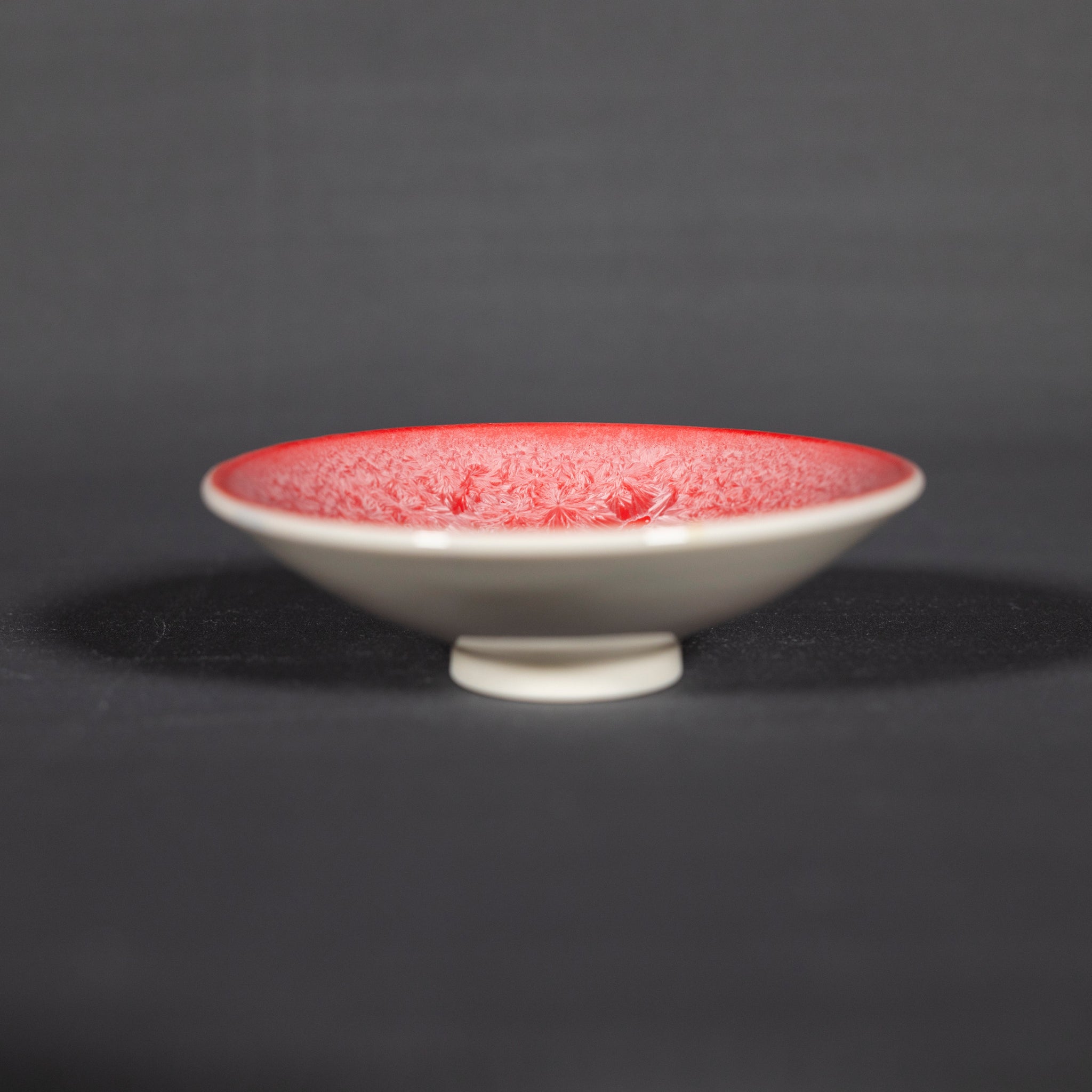 Miniature Red Crystalline Bowl