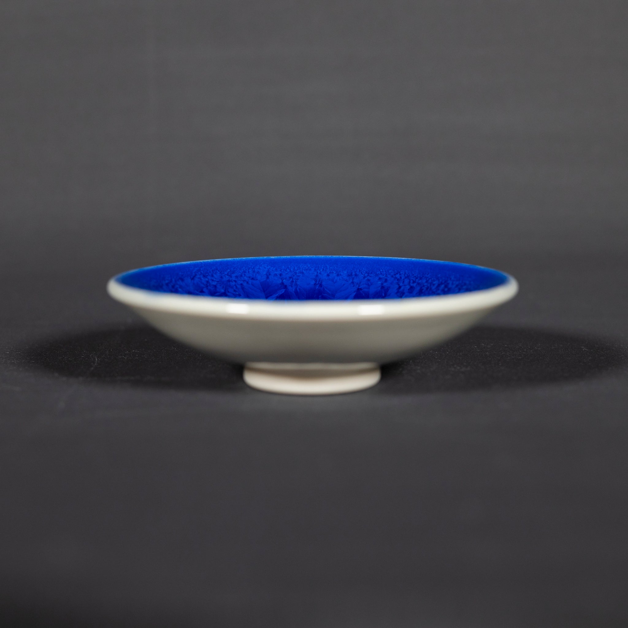 Miniature Blue Crystalline Bowl