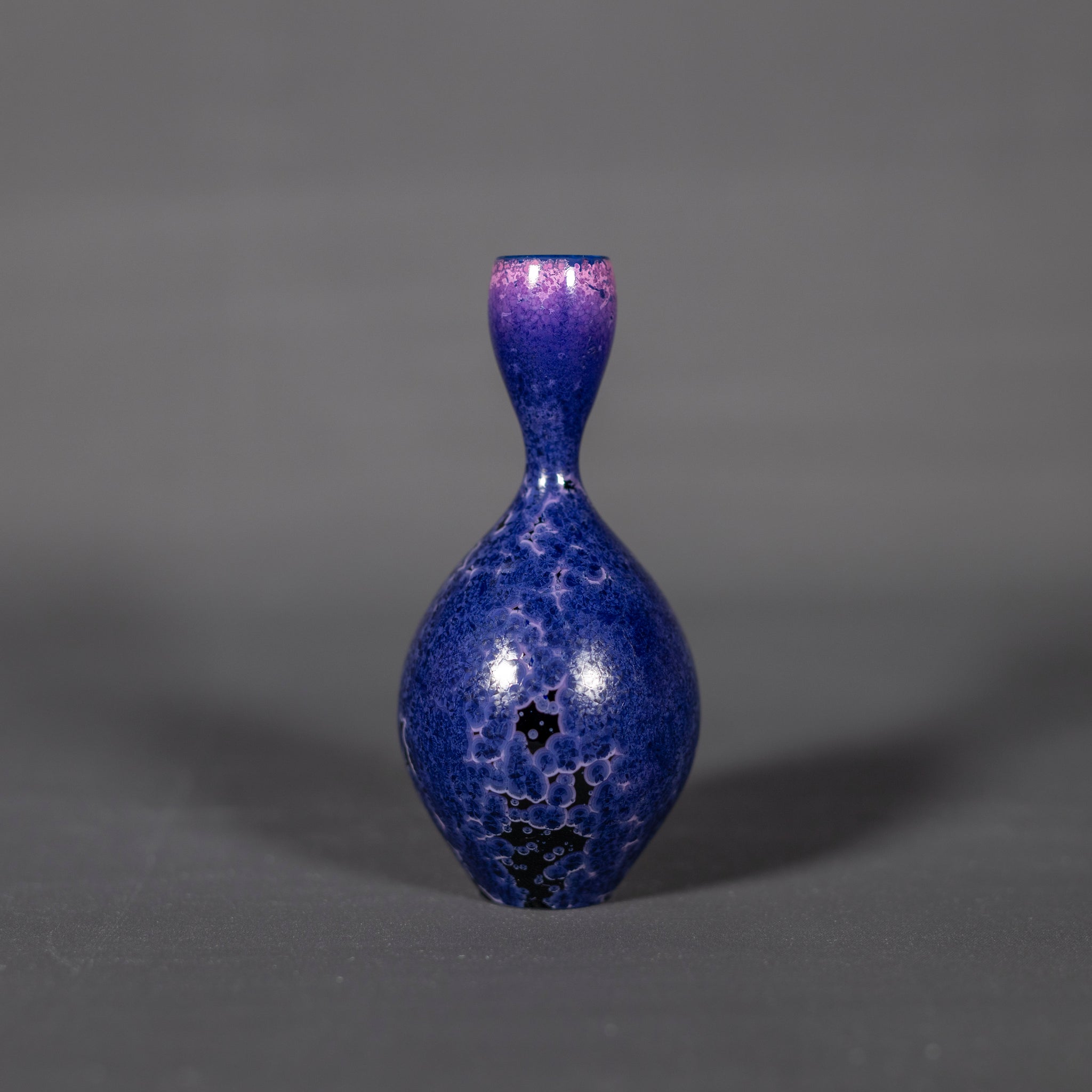 Miniature Cobalt Purple Double Bellied Vase