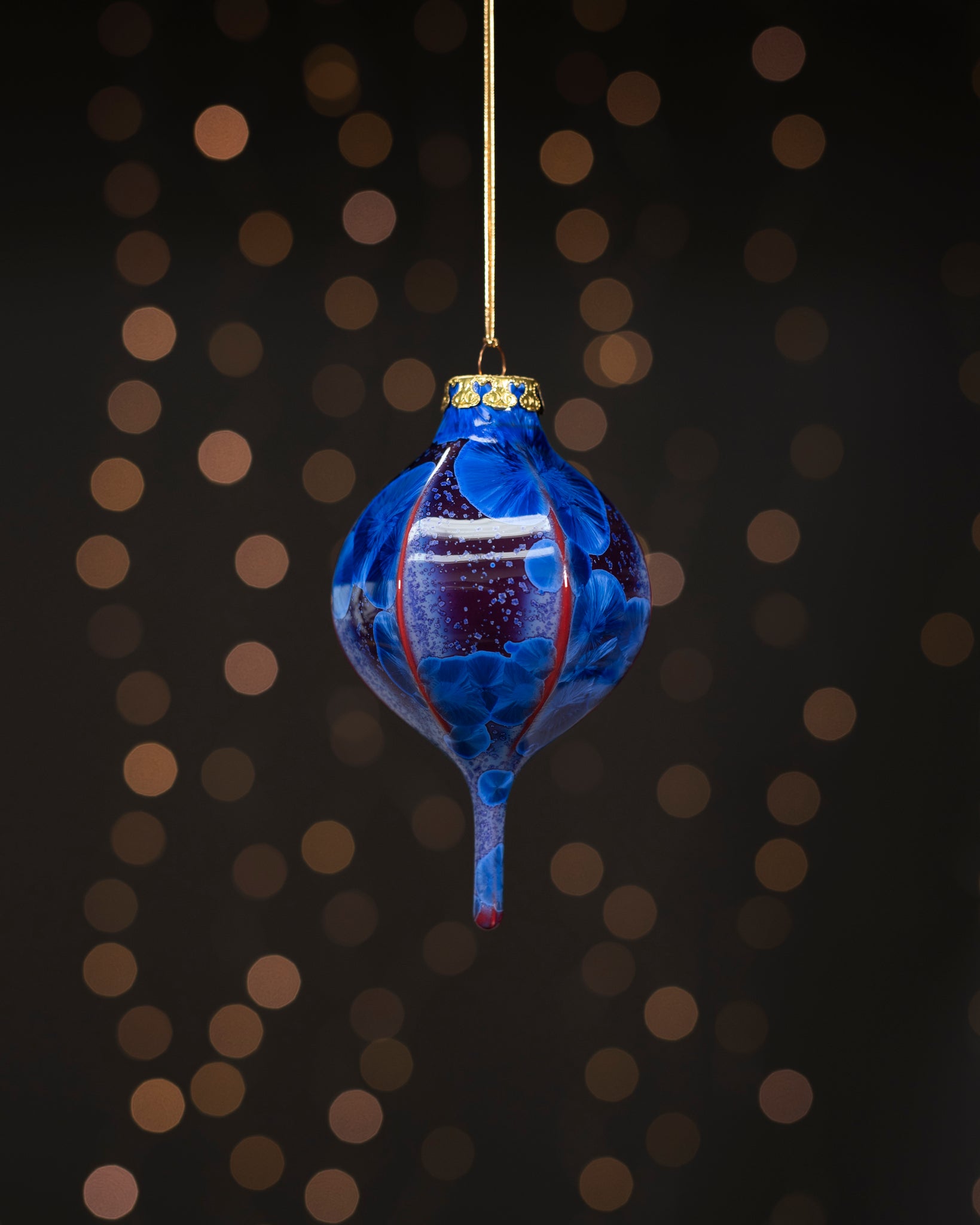 Blue & Purple Crystalline Ornament